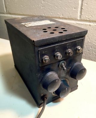 Antique 1927 Sterling Dc Power Supply Battery Eliminator - Rare Collectors Item