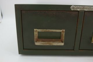 Vintage Steelmaster Metal 2 Drawer Card File Cabinet Stackable Storage 3