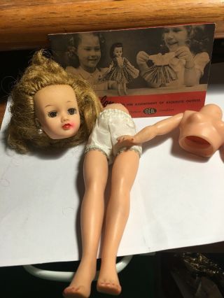 Vintage 10.  5” Ideal Little Miss Revlon Doll Parts Repair