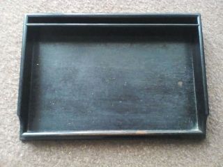 Antique Victorian Desk Tray Tidy Ebony Wood Wooden Dressing Vanity Table Stand