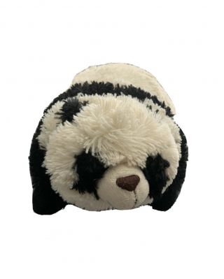 Rare Pillow Pet Pee Wee Panda Plush Toy 12 " Wide Foldable Kids Plush