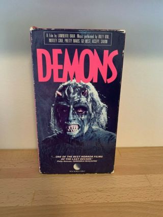 Demons Vhs (1985) Rare Oop World Video Lamberto Bava Dario Argento