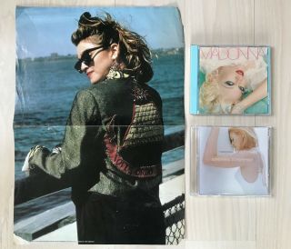 Rare Vintage 1985 Madonna Desperately Seeking Susan Wall Poster,  2 Music Cd 