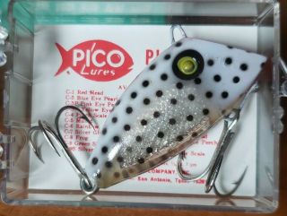 Padre Island Pico Chico Series C - 14w Fishing Lure White Polka Dot