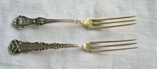 (2) Whiting And R.  W.  S.  Co.  Sterling Strawberry Fork - W Monograms