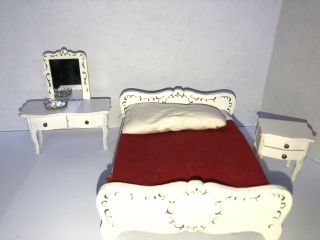 Vintage Lundby Dollhouse Miniature Bedroom Set