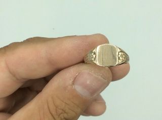 Fantastic Antique Victorian Men’s 9ct Rolled Gold Plate Signet Ring Size R