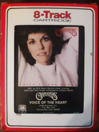 8 Track Tape Carpenters Voice Of The Heart 1983 Rare