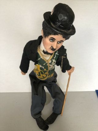 Vintage Charlie Chaplin Doll Cadeaux Milton Bradley Co.  1972 Bubbles 18 " Tall