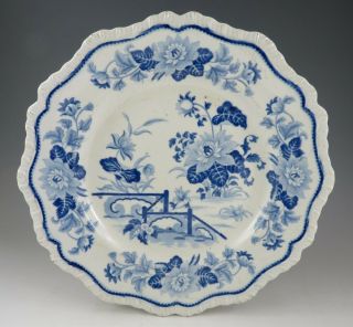 Antique Pottery Pearlware Blue Transfer Hicks & Meigh No.  21 Stone China Pl 1820