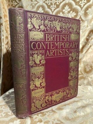 1899 British Contemporary Artists Cosmo Monkhouse Antique Fine Binding Art Book
