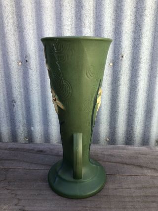 RARE VINTAGE Roseville Art Pottery Zephyr Lily Tall Vase 136 - 12” 2