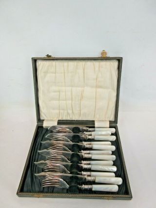 Hf & Co Silver Plated Fish Knife And Fork Set