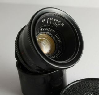 rare black Jupiter - 12 F/2.  8 35mm Lens M39 Zorki Leica Ltm Russian w/caps N901707 3