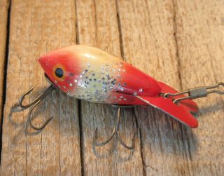 Vintage Bomber 200 Wood Fishing Lure With Glitter