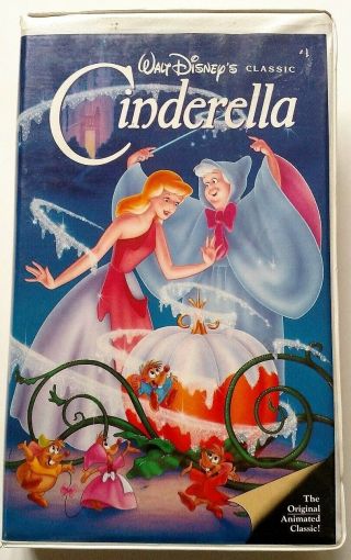 Walt Disney Rare Classic Black Diamond Cinderella Vhs Tape Release 410