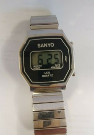 Vintage Sanyo 1970 ' s LCD Digital Watch 2