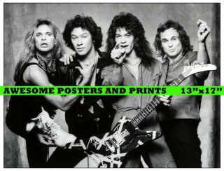 Very Rare,  Van Halen Rock Band Photo Poster Reprint 13 " X17 "