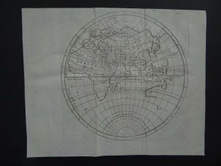 1808 Cellarius Atlas World Map Eastern Hemisphere Africa Asia Europe Australia