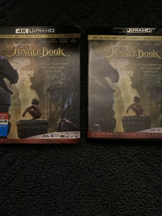 The Jungle Book 4k Ultra Hd,  Blu - Ray,  Slipcover Rare Disney No Digital