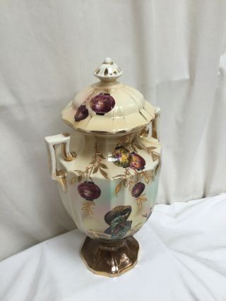 Large Vintage Chinese Oriental Patterned Vase with Lid stamped Olympic 3
