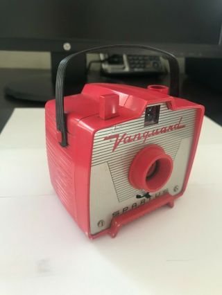 Vintage Old Antique 1960s Rare Red Vanguard Spartus Color B & W Retro Box Camera