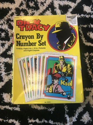 Vintage Rare Htf Crafthouse Dick Tracy Crayon By Number Unique