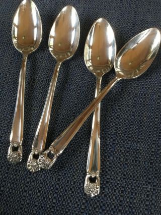 1847 Rogers Bros Silverware Eternally Yours Set Of 4 Demi Spoons