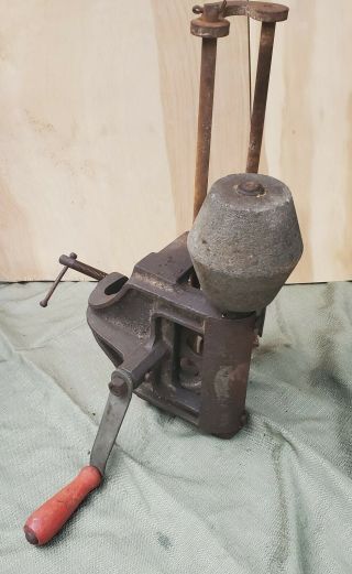 Vintage Antique Sickle Scythe Hand Grinder Sharpening Stone/grinder