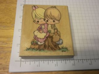Stampendous Precious Moments Rubber Stamp Uv010 One Another Rare