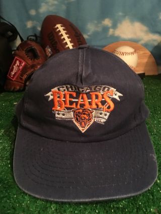 Rare Vintage Worn Chicago Bears Snap Back Hat Cap Nfl H46
