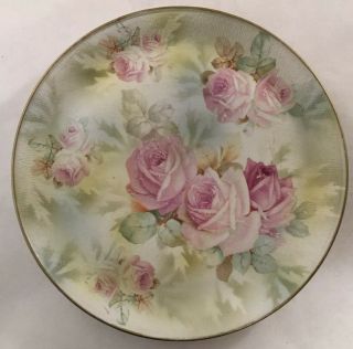 Antique Royal Bayreuth Porcelain Rose Tapestry Pattern Saucer Plate