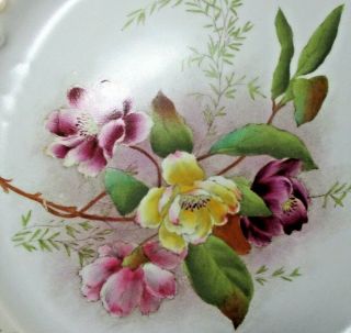 Antique W & R Stoke on Trent CARLTON WARE Reticulated Porcelain Plate 9 1/2 