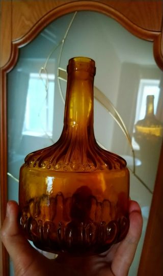 Rare 450 Ml Carl Mampe Antique 1900 Germany Bottle Old Glass Elephant