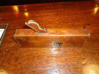 Antique Greenfield Tool Co.  Adjustable Wooden Rabbet Block Plane 1/4 sawn oak 3