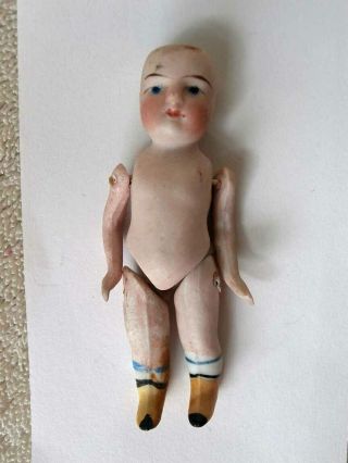 Antique German Looking All Bisque 3 " Doll