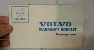 1967 Volvo Booklet For Passenger Cars Rare Euc Sacramento Ca
