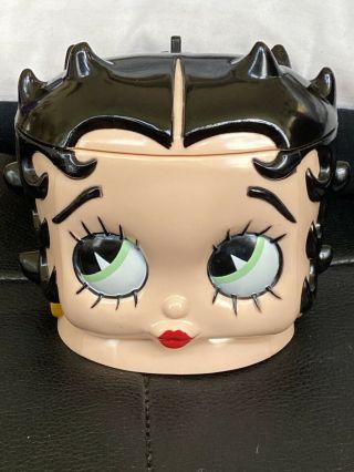 Vintage Plastic Betty Boop Head Mug W/ Top That Opens - Very Rare - Stash Box