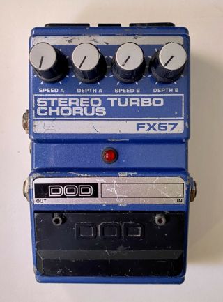 Dod Fx67 Stereo Turbo Chorus Rare Vintage Guitar Dual Effects Pedal Made In Usa