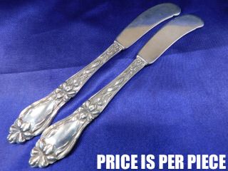 Frank Whiting Lily Floral Sterling Silver Butter Knife Flat - Very Good