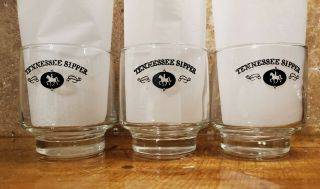 3 Rare Jack Daniels Whiskey Tennessee Squire Sipper Sipping Precept Glasses