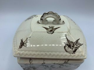 Antique Powell Bishop & Stonier Porcelain Covered Dish