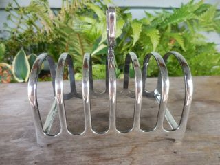 Vintage Silverplate 6 Slice Toast Rack Made In England William Shirtcliffe & Son