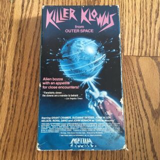 Killer Klowns From Outer Space Vhs Rare Horror Vhs Media Release