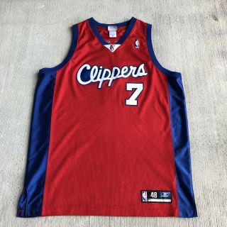 Authentic Reebok Los Angeles Clippers Lamar Odom Rare Red Vtg Jersey 48 Nba