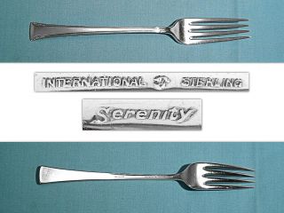 International Sterling 7 1/4 " Fork (s) Serenity No Mono