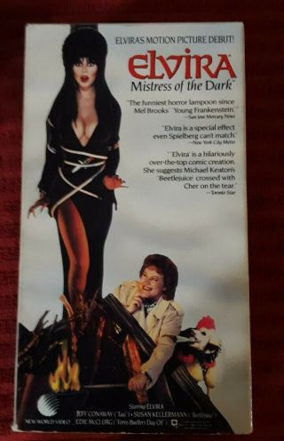 Elvira Mistress Of The Dark Vhs Rare Case