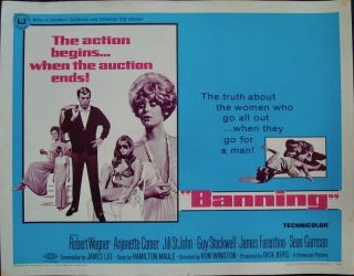 Banning Half Sheet Movie Poster 22x28 Robert Wagner Jill St.  John 1968 Rare