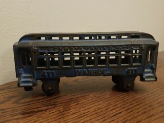 Ivanhoe Antique Vintage Cast Iron Pennsylvania R.  R.  Co.  Train Car Passenger 411 3