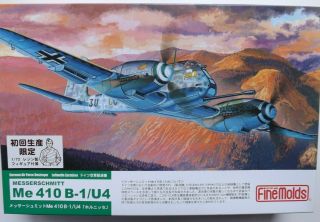1/72 Finemolds Messerschmitt Me 410 B - 1 / U4 Fl - 10 Oop/htf/rare